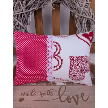 Polštář Lavandia Bedrohřej nahřívací polštář s BIO levandulí srdíčka na režné 20 x 30 cm