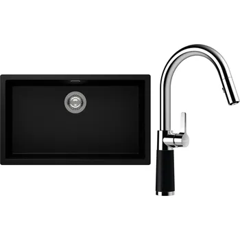 Kuchyňský dřez Set Schock S15-7 (dřez Kaia N-100XL Puro + baterie SC-520.120 Puro)