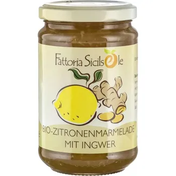 Fattoria Sicilsole Citronovo-zázvorová marmeláda 370 g bio BIO VEGAN Množství: 1 ks