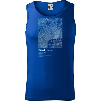 Smrk - vrstevnice v obdélníku - Tílko pánské Core - S ( Královská modrá )