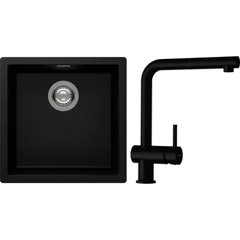 Kuchyňský dřez Set Schock S13-2 (dřez Kaia N-100 Puro + baterie Epos.120 Puro)
