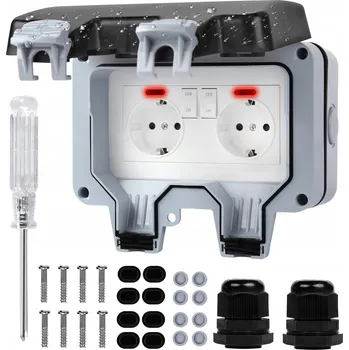 Elektrická zásuvka Elektrická Zásuvka Zree šedá