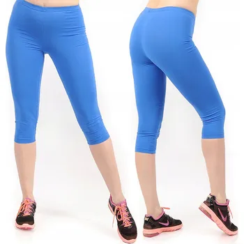 Dámské legíny Dámské 3/4 legíny Capri Legíny na nohy LAEMI 458 chrpově modré 5XL