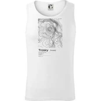 Pánské termoprádlo Trosky - vrstevnice v obdélníku - Tílko pánské Core - 2XL ( Bílá )