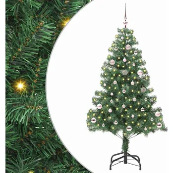 Vánoce Vánoční stromeček s 150 LED diodami Zelená 150 cm PVC Zelená3396369