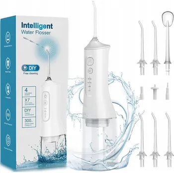 Ústní sprcha Zubní sprcha, 4 režimy, 6 trysek, elektrická ústní sprcha 300 ml