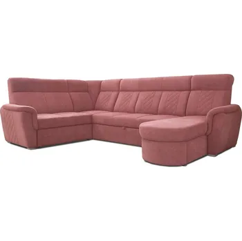 Sedací souprava Rozkládací rohová sedačka BONTON U růžová