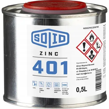 barva na kov Barva epoxidová antikorozní na kov Solid 0,5 l Šedá