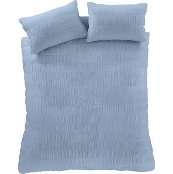 Povlečení Modré krepové povlečení na jednolůžko 135x200 cm Seersucker – Catherine Lansfield ID_1682598