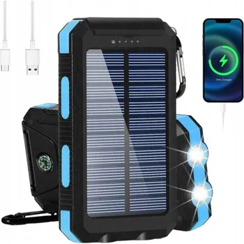 Powerbanka SOLÁRNÍ POWER BANKA 10000MAH EXTERNÍ NABÍJEČKA PRO TELEFON, VODĚODOLNÁ