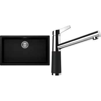 Kuchyňský dřez Set Schock S15-4 (dřez Kaia N-100XL Magma + baterie SC-510 Magma)