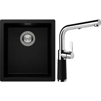 Kuchyňský dřez Set Schock S12-11 (dřez Kaia N-100S Puro + baterie SC-540.120 Puro)