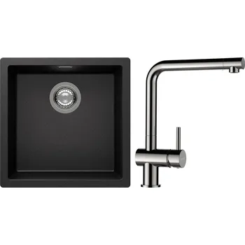 Granitový dřez Set Schock S13-3 (dřez Kaia N-100 Stone + baterie Epos Nerezový vzhled)