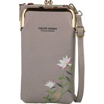 Kabelka Kabelka na mobil Flower s popruhem béžová