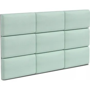 Čalouněný panel na zeď TRINITY - 45x25 cm, mátový
