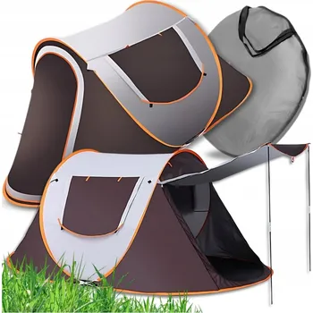 Stan Samostatně stojící turistický Stan Pop-Up pro 2 osoby, hnědý