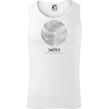 Pánské termoprádlo Sněžka - vrstevnice v kruhu - Tílko pánské Core - XL ( Bílá )