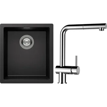 Kuchyňský dřez Set Schock S12-13 (dřez Kaia N-100S Stone + baterie Epos.120 Chrom)