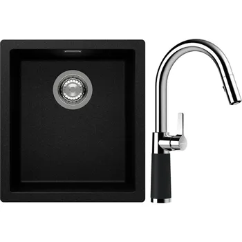 Kuchyňský dřez Set Schock S12-7 (dřez Kaia N-100S Magma + baterie SC-520.120 Magma)