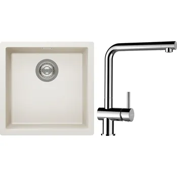 Kuchyňský dřez Set Schock S13-12 (dřez Kaia N-100 Magnolia + baterie Epos Chrom)