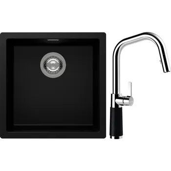 Kuchyňský dřez Set Schock S13-9 (dřez Kaia N-100 Puro + baterie SC-530.120 Puro)