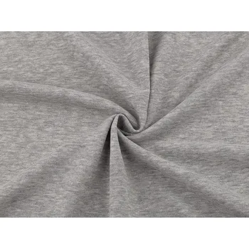 Teplákovina nepočesaná jednobarevná METRÁŽ - 7 (17) šedá světlá
