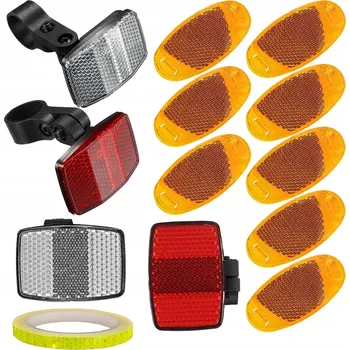 Cyklosvítilna Reflexní prvky na kolo Přední Zadní Na Kola reflexní páska Sada 13 ks