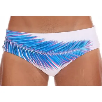 Pánské plavky Sexy pánské plavky se vzorem LISTU, slipy s Push Up vložkou - XXL