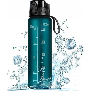 Láhev Sportovní láhev 1L bez BPA s gumovou rukojetí, nepropustná, na kolo