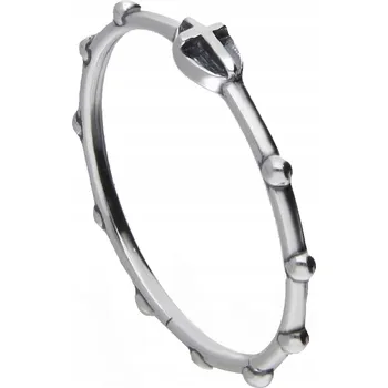 Prsten Stříbro snubní Prstýnek ryzost 925 stříbrný růženec, prsten na prst | 20. vel.