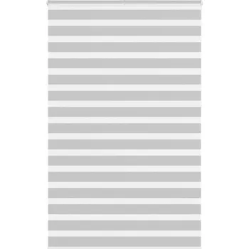 Stavebniny vidaXL Zebra roleta 145x230 cm šířka látky 140,9 cm polyester [4014816] Barva: světle šedá