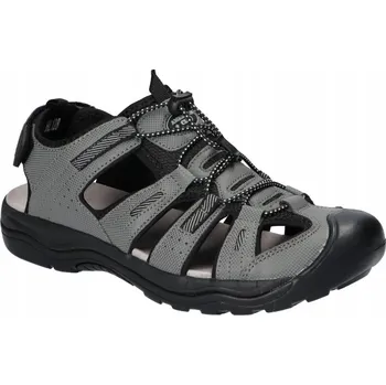 Dámské sandále Pánské sandály AMERICAN CLUB HL178 sportovní uzavřené, kožená stélka, šedé, velikost 42