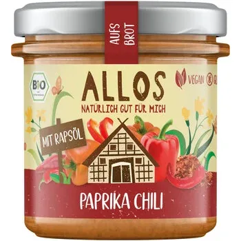 Allos Pomázánka papriková s chilli 140 g bio BIO VEGAN BEZLEPEK Množství: 1 ks
