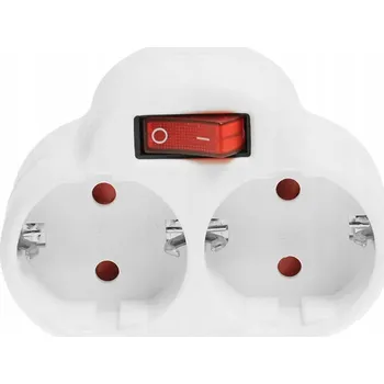 Elektrická zásuvka Elektrická Zásuvka rozbočka Plast-Rol bílá