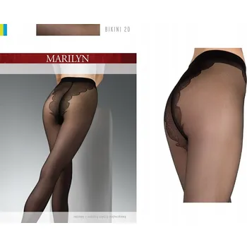 Dámské punčochy Punčocháče hladké Marilyn Bikini 20 DEN černé Nero velikost 4