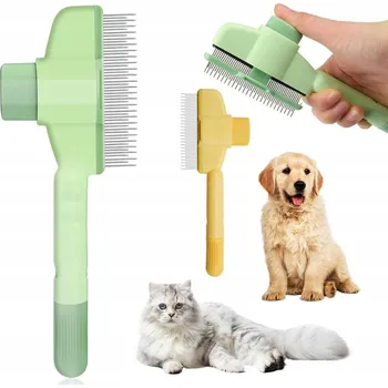 Kartáč pro zvířata KARTÁČ PRO PSA KOČKU NA ČESÁNÍ, SAMOČISTÍCÍ, ODSTRAŇUJE CHLUPY VLASŮ x2