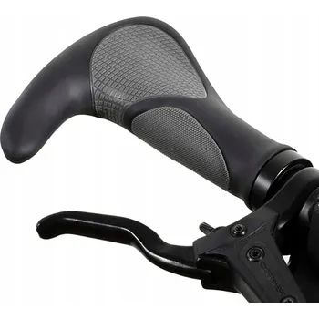 grip CHWYTY ROWEROWE DO KIEROWNICY ALU S ROHY, GUMOVÉ GRIPY MTB 2V1, ŠROUBOVACÍ