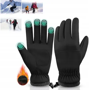 Cyklistické rukavice ZIMNÍ DOTYKOVÉ RUKAVICE VODĚODOLNÉ VĚTRUODOLNÉ SURVIVAL XL