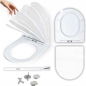 Obraz WC SEDÁTKO UNIVERZÁLNÍ POMALU PADACÍ Z TVRDÉHO DUROPLASTU PREMIUM LINE