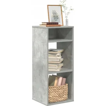 Knihovna Regál, betonově šedý, 34x31x80 cm, materiál na bázi dřeva