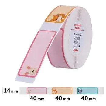 Kotouček do pokladny a tiskárny štítků Niimbot štítky T A2A28678701, 14x40mm 160ks Zvířátka pro D11, D11-M, D110, D110-H
