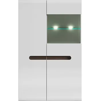 Obývací stěna Black Red White Azteca Trio SFK1W1D/14/9 (bílá + lesk bílý) Bílý lesk,Wenge magia