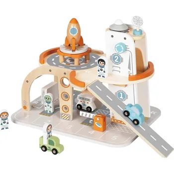 Dřevěná hračka Dřevěná vesmírná stanice s příslušenstvím