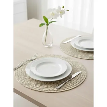 prostírání Sinsay - Pletené kulaté prostírání 2 balení - béžová - 930JP-80X - 930JP-80X-ONE