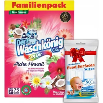 Prací prášek Der Waschkonig Prací prášek Aloha Hawaii Color 4,5 kg +