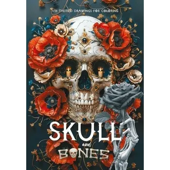 omalovánky Omalovánka A4 svislá, 8 obrázků Lebka červená