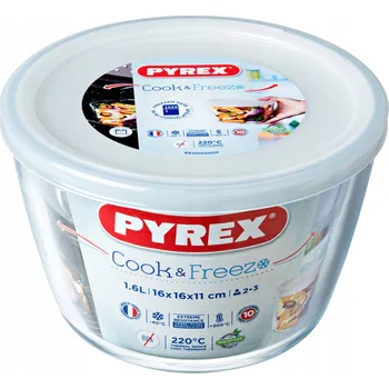 Dóza na potraviny Žáruvzdorná mísa kulatý Pyrex 1,6 l