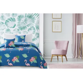 Prostěradlo Přehoz na postel Spod Igły i Nitki mikrovlákno 240 cm x 220 cm vícebarevný