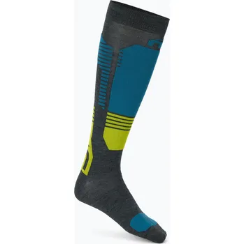 Pánské termo ponožky Lyžařské ponožky Mico Light Weight Superthermo Natural Merino Ski teal melange