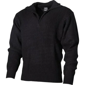 Pánská móda Svetr TROYER Černý, Velikost: XXL